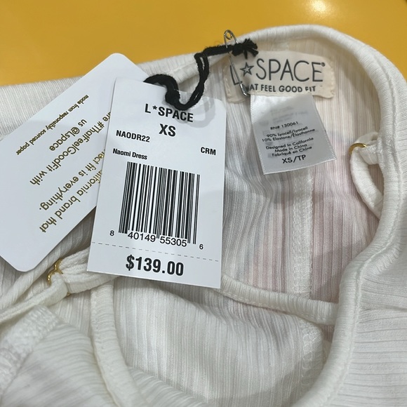 L*SPACE | Naomi Cut-Out Midi Dress | Cream | Sz XS - Picture 9 of 9